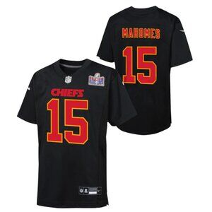 Nike Kids' Kansas City Chiefs Patrick Mahomes #15 Super Bowl LVIII Patch Jersey